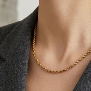 #30 Stainless Steel Gold Rope Necklace